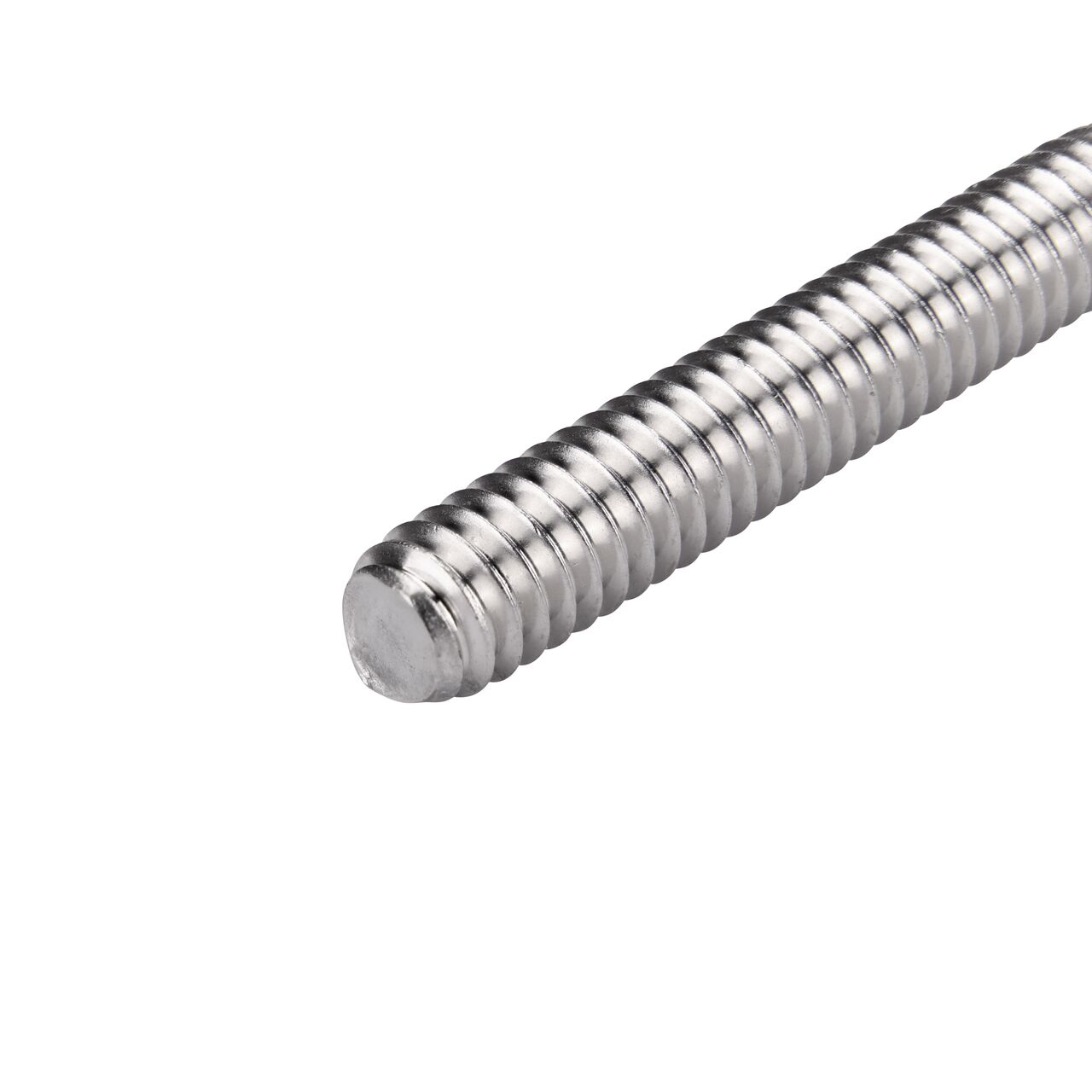 Closeup of the threaded end on the 1/4 inch X 1-1/2 in. flat head style Phillips Screw (NDS 629) which secures Dura Slope® Drainage Grates to the Dura Slope channel drain keeping grates in place to block debris from entering the drainage system