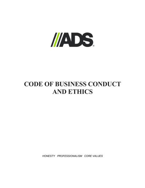 Code of Business Conduct and Ethics Policy
