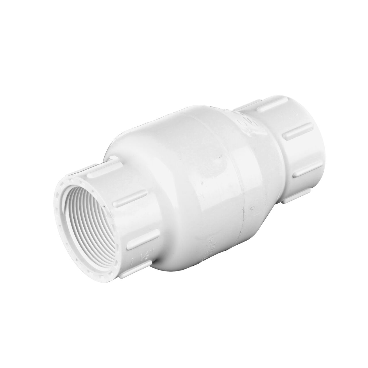 Alternate view of the NDS 1-1/2 in. White PVC Spring Check Valve (NDS 1001-15, NDS 1002-15)