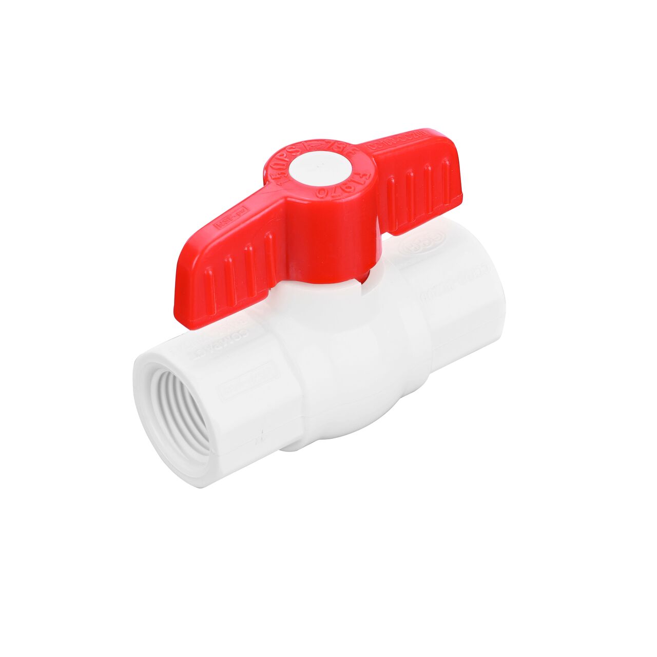 NDS PVC IPS Ball Valve is leak-resistant valve connects two 1/2 in. Sch. 40 pipe ends in an irrigation or other pressurized system and prevents the backflow of water (NDS E1420-05)