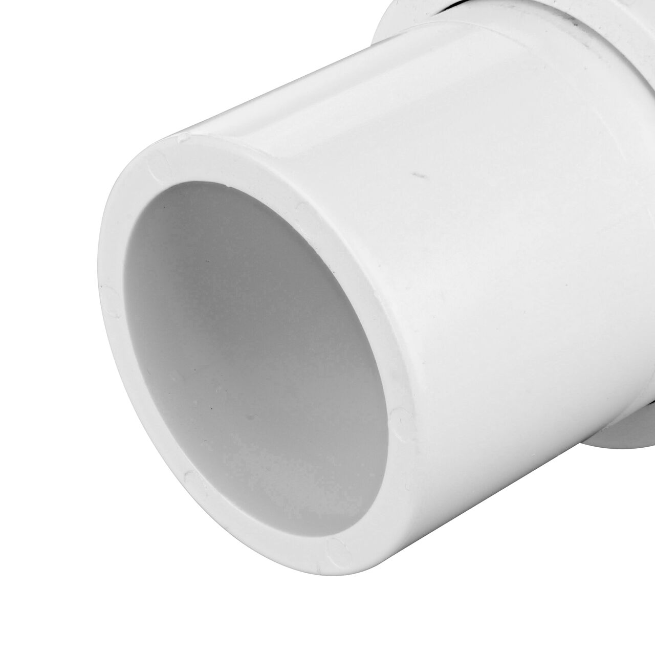 Closeup view of the 1-1/4 inch spigot end on the Pro-Span 1-1/4 in. Expansion Repair Coupling (118-12), which requires a 1-1/4 in. Schedule 40 PVC coupling, sold separately, for installation