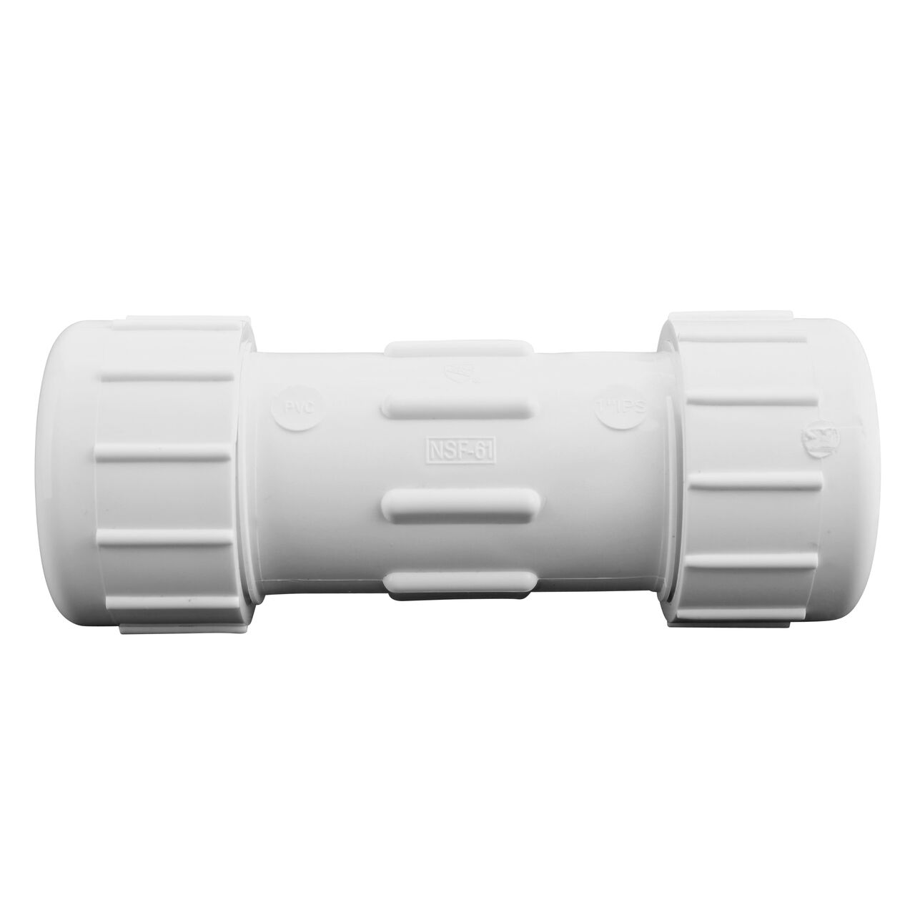 The NDS Compression Coupling is an easy-fit coupling that has two compression ends that slide onto 1 in. IPS pipe ends that provide a corrosion-free connection (NDS CPC-1000)