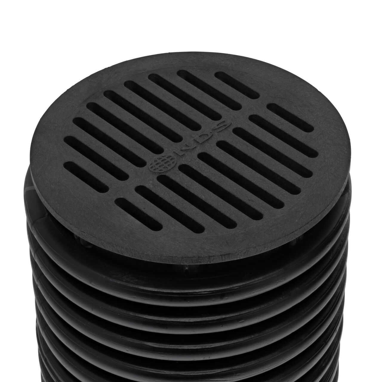 NDS 6 in. Round Grate installed on 6 in. Single-Wall Corrugated Pipe (NDS 40*, NDS 40)