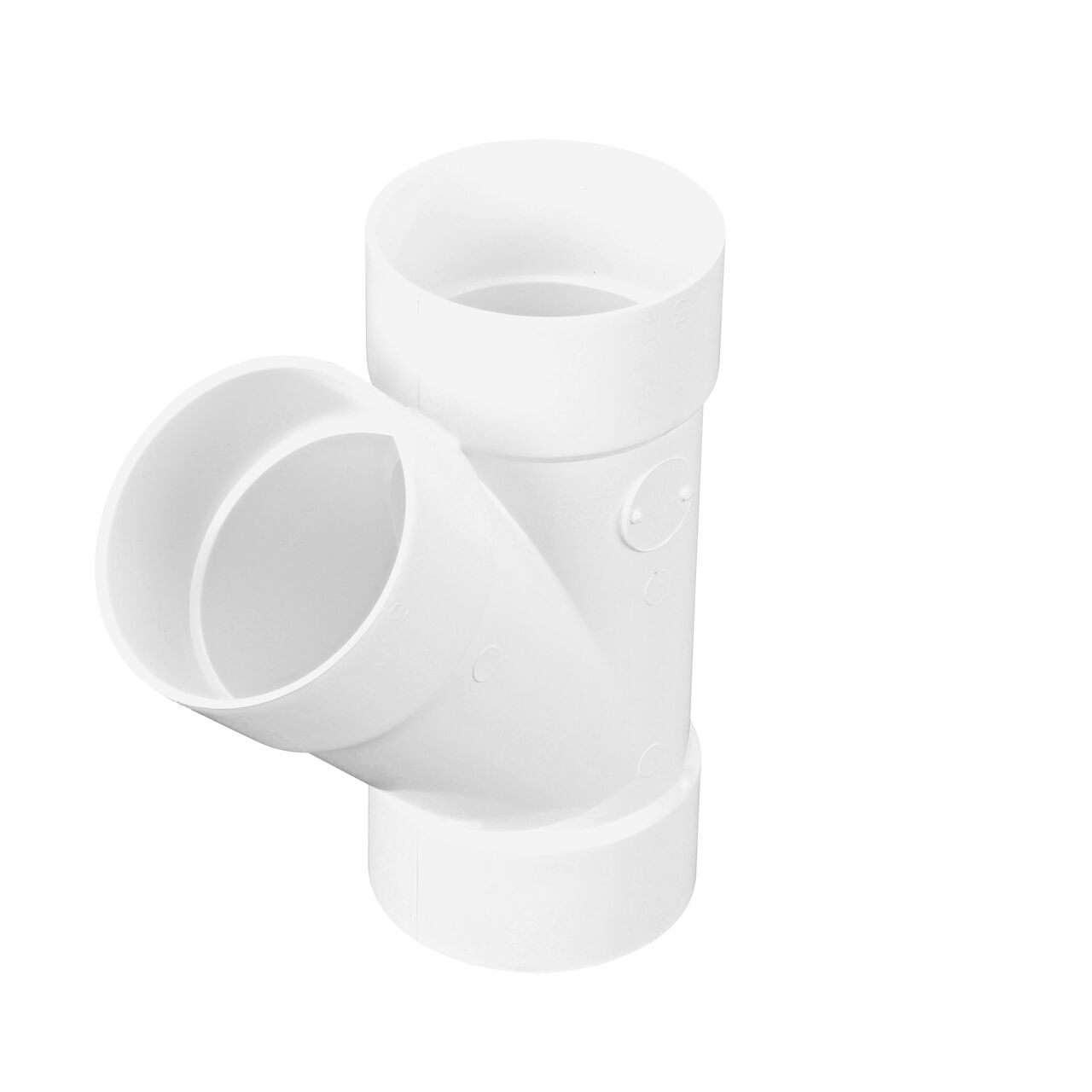 PVC wye for 3 in. Sewer and Drain pipes, Hub X Hub X Hub connection (NDS 3P08*, NDS 3P08)