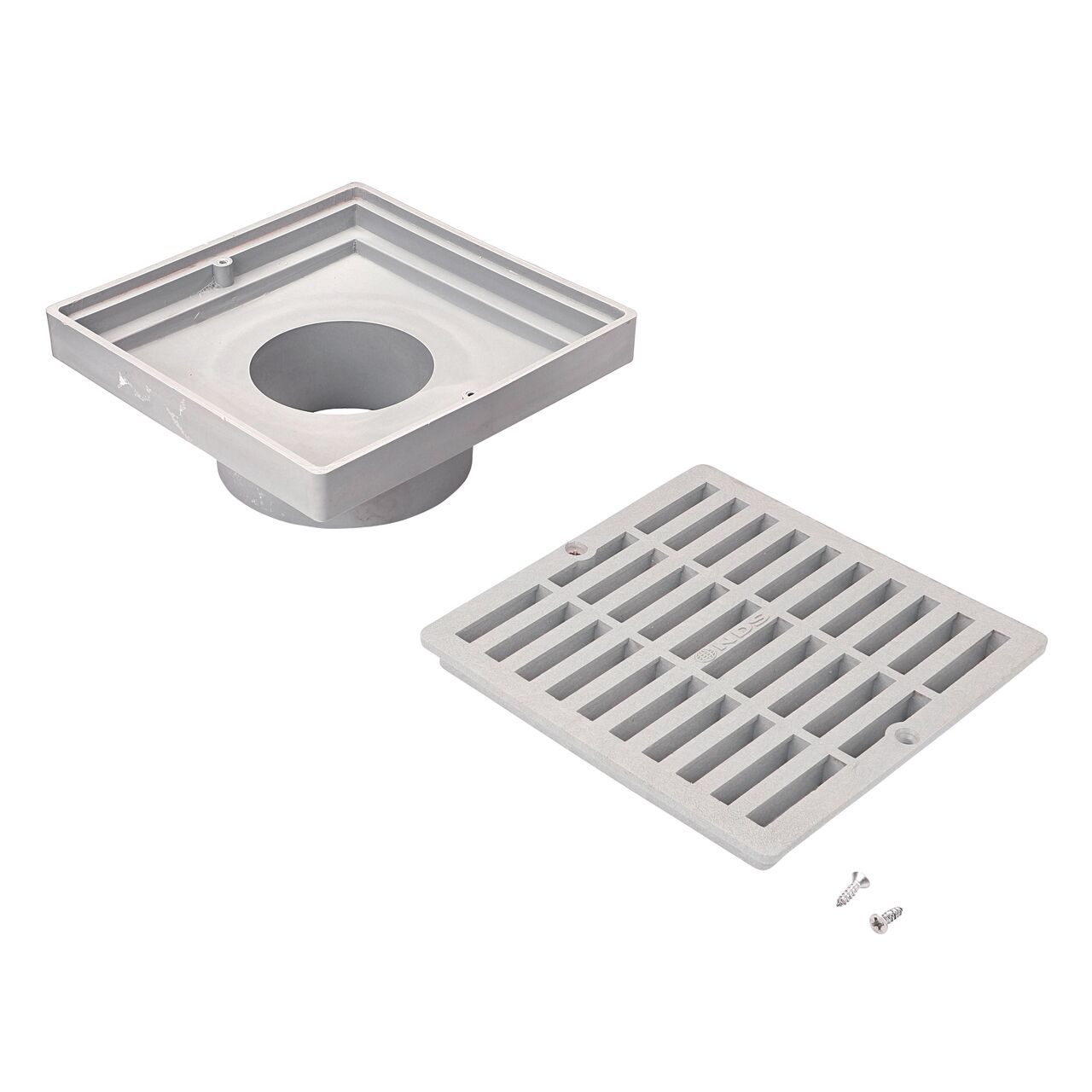 Top Down View of the NDS 6 in. Square Grate (NDS 642)