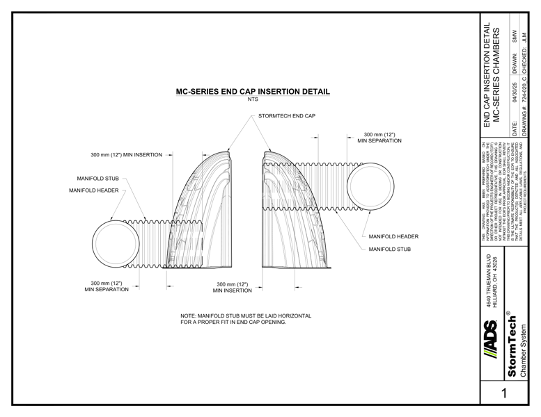 Stormtech MC Chamber End Cap Insertion