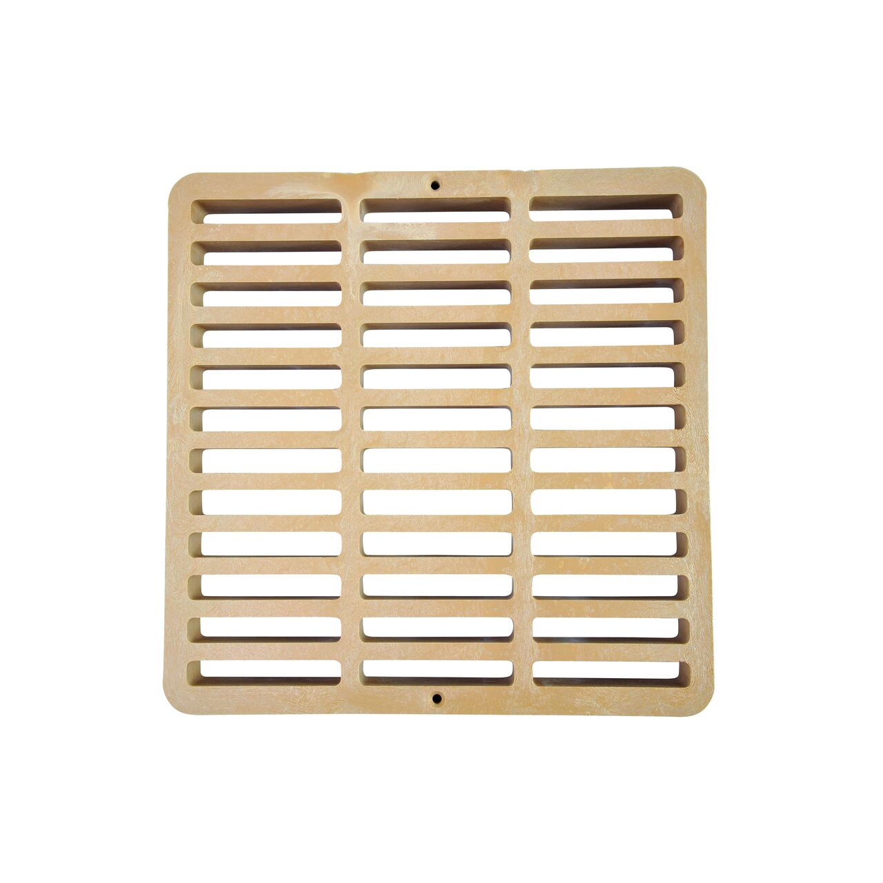 Alternate top down view of NDS 9 in. Square Catch Basin Drain Grate, Sand Plastic (NDS 999S)