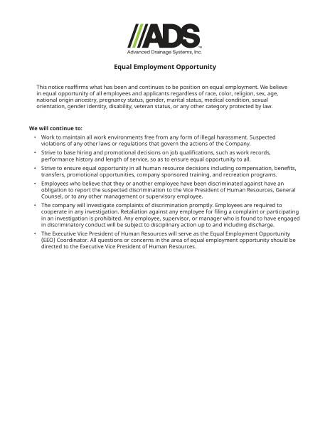 Equal Employment Opportunity Policy