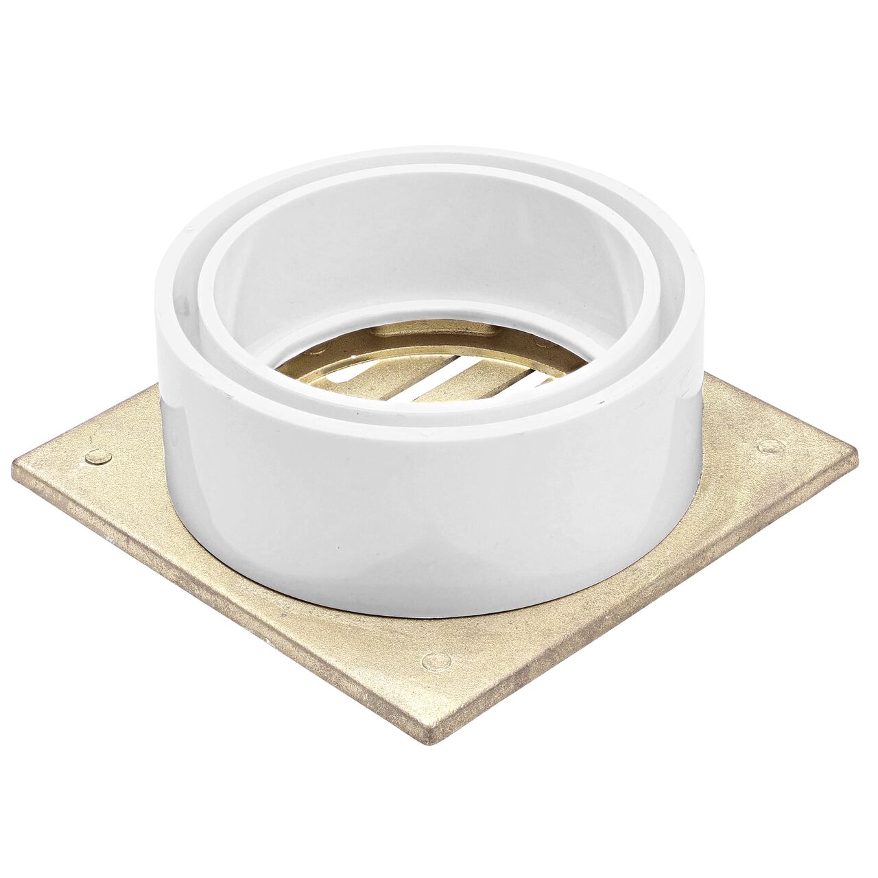 Upside down view of the NDS 5 in. Square Grate to see the circular opening (NDS 913B*, NDS 913B)