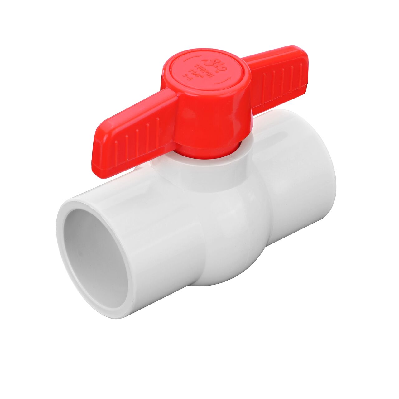 Create a shut-off point in your pipeline with the NDS 1-1/4 in. PVC CTS Ball Valve with slip connections (NDS E1310-12)