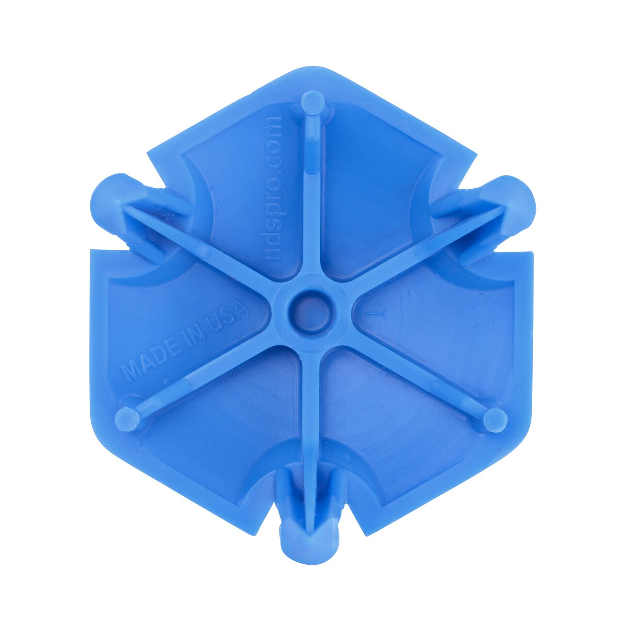 The bottom of the Blue NDS EZ Marker™ Parking Delineator (NDS EZMARKER-B) snaps into empty cells to outline pattern needed