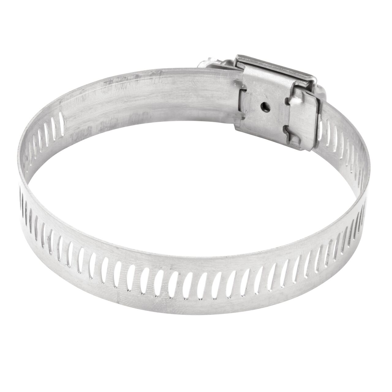 The NDS SAE 32 Worm Drive Hose Clamp with Aero Seal 1/2 in. band width (NDS 64032H) has arcial perforated slots in band for added strength and smoother engagement
