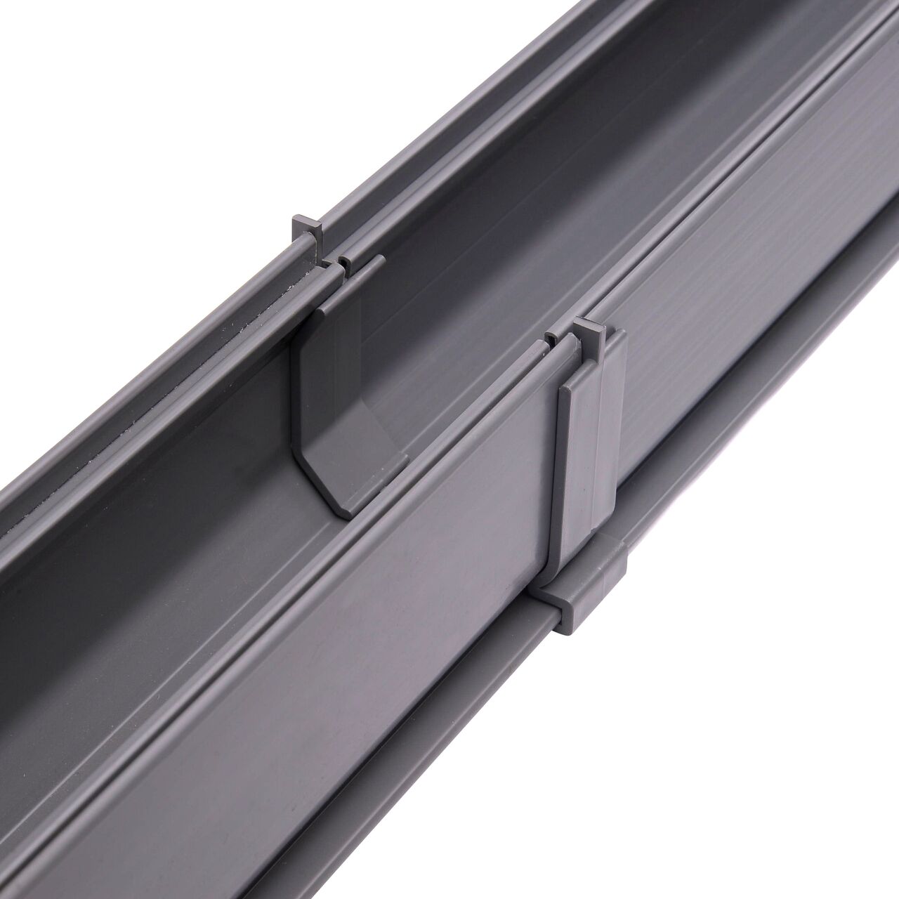 Step 3: Connect the second Mini Channel™ Drain (NDS 500) to the other side of the Mini Channel™ Drain Coupling (NDS 548) for a secure fit