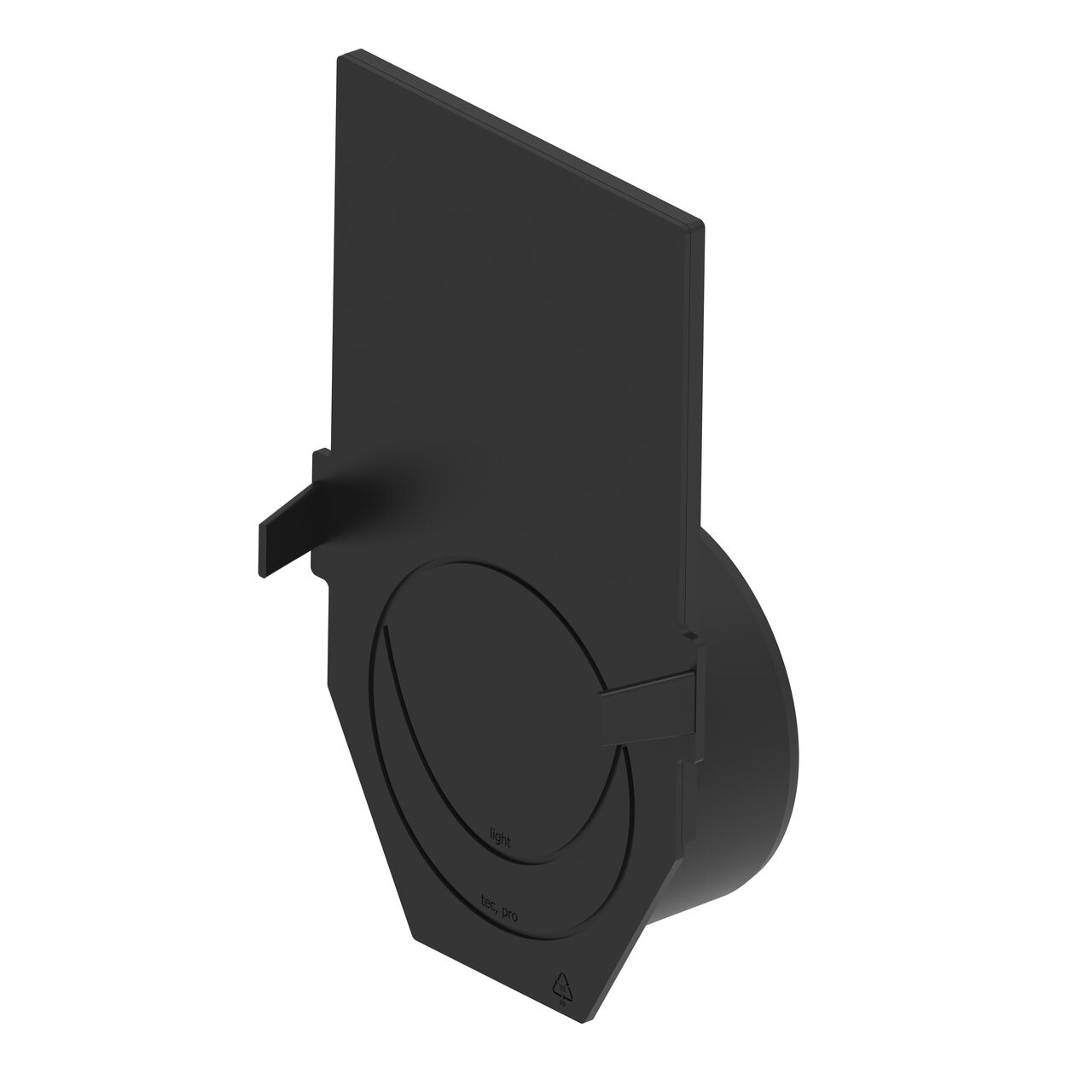 The inside view of the BG-FILCOTEN® by NDS® 100 Galvanized Steel Trench Drain End Cap/Outlet showing the cut marks to fit the BG-FILCOTEN® by NDS® 100 tec V or tec E channel trench drain