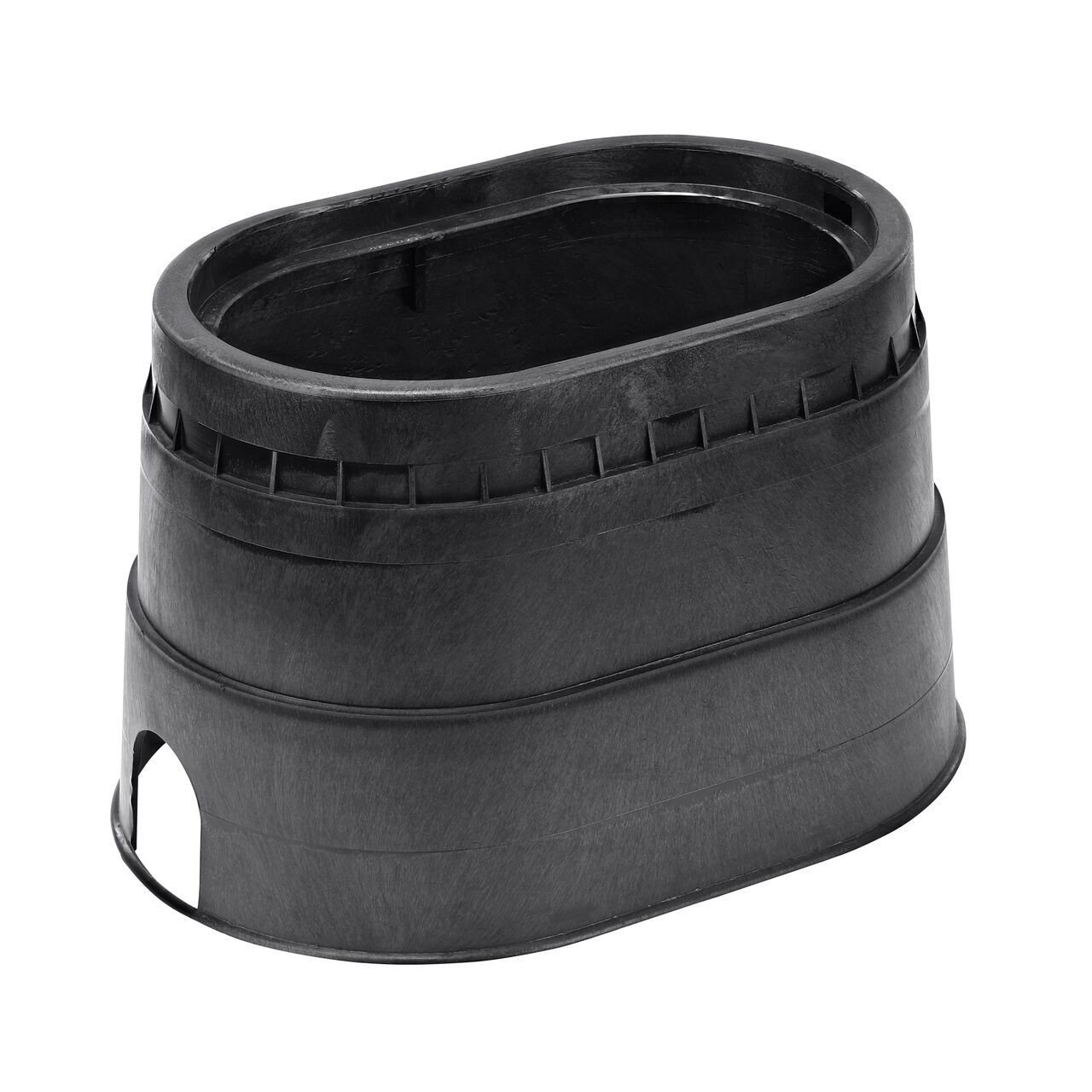The durable Green plastic 8 in. X 14 in. Oval Standard Series Valve Box (NDS M4-SG) has a height of 11/1-4 in. and is engineered for superior strength with structural reinforcing ribs