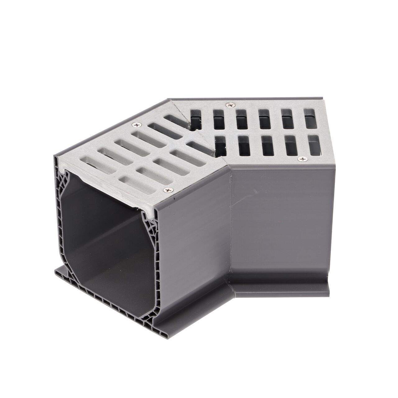 NDS Gray Mini Channel™ Drain 45 Degree Elbow and Grate (NDS 5300)