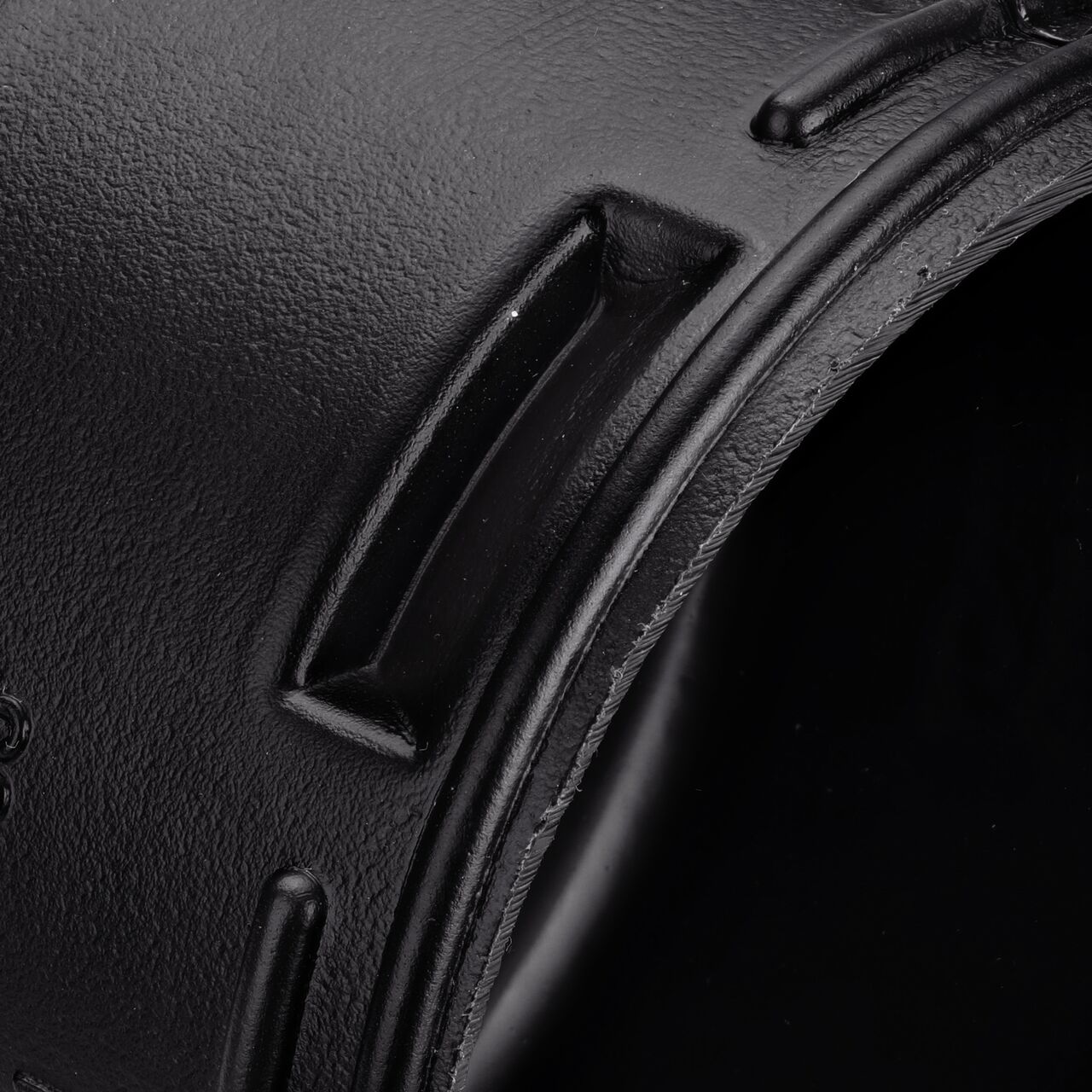 Closeup of the end of the NDS 3 in. High-Density Polyethylene Corrugated Cap (NDS 3C06)