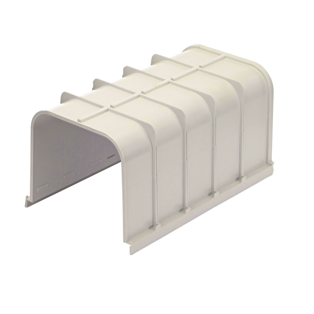 Bottom view of 12 in. Pro Series Channel Drain, Deep Profile, featuring extended side ribs