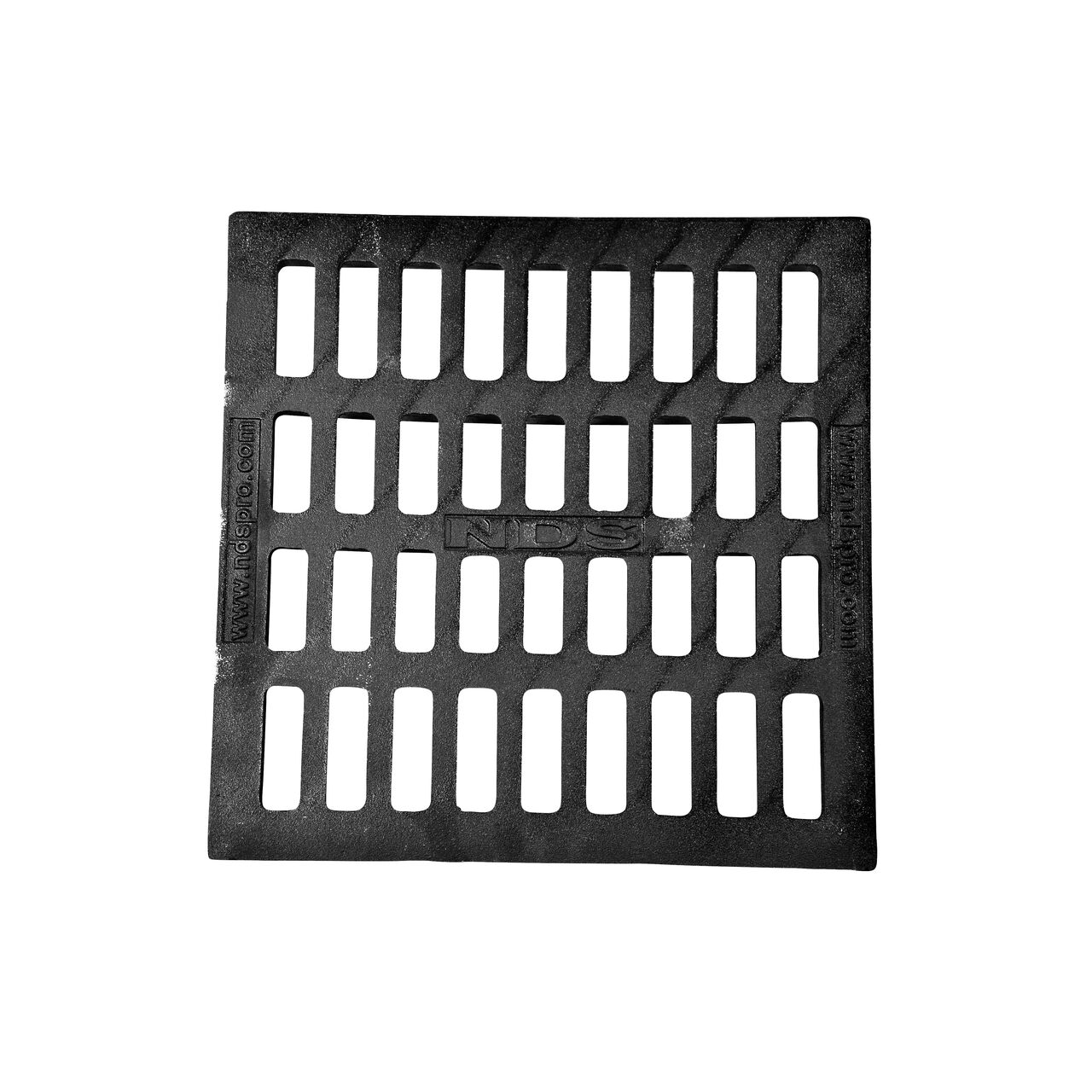Alternate top down view of 18 in. Square Catch Basin Drain Grate, Cast Iron (NDS 1813)
