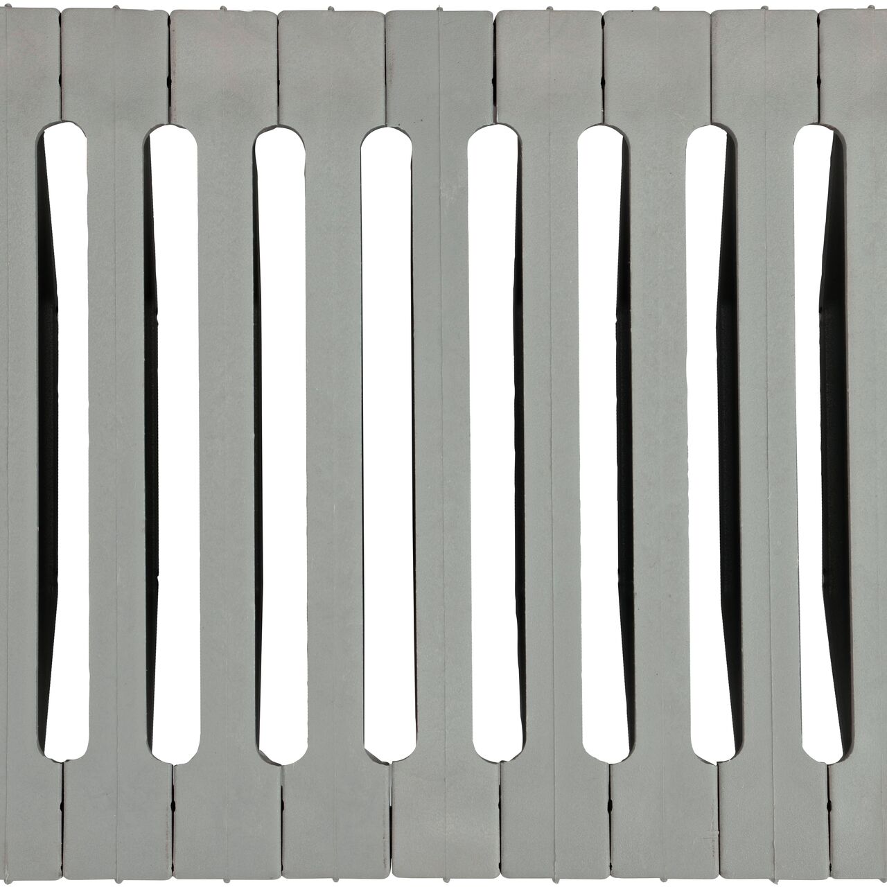 Close-up of grate openings on 8 in. Pro Series Channel Drain Grate Load Star Glass-Reinforced Nylon (SKU 838)