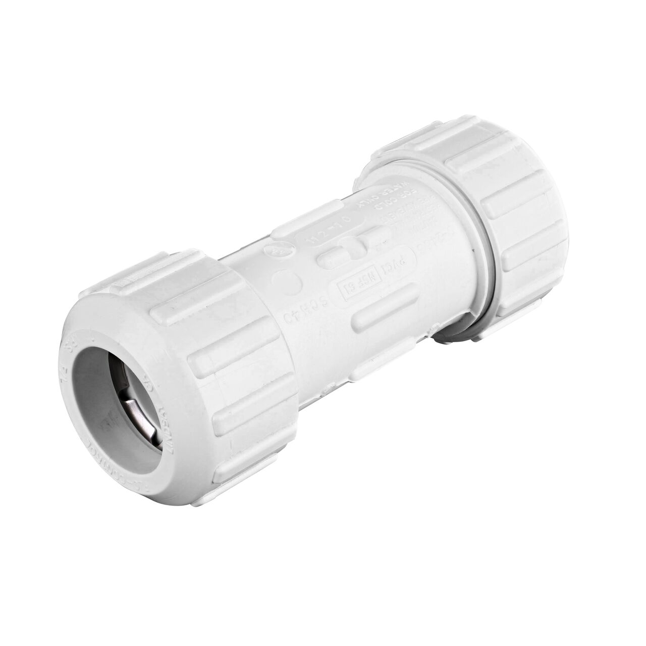 NDS 1 in. Flo Lock PVC Gripper Coupling (NDS 112-10) has two compression ends that creates a leak-resistant connection to IPS pipe