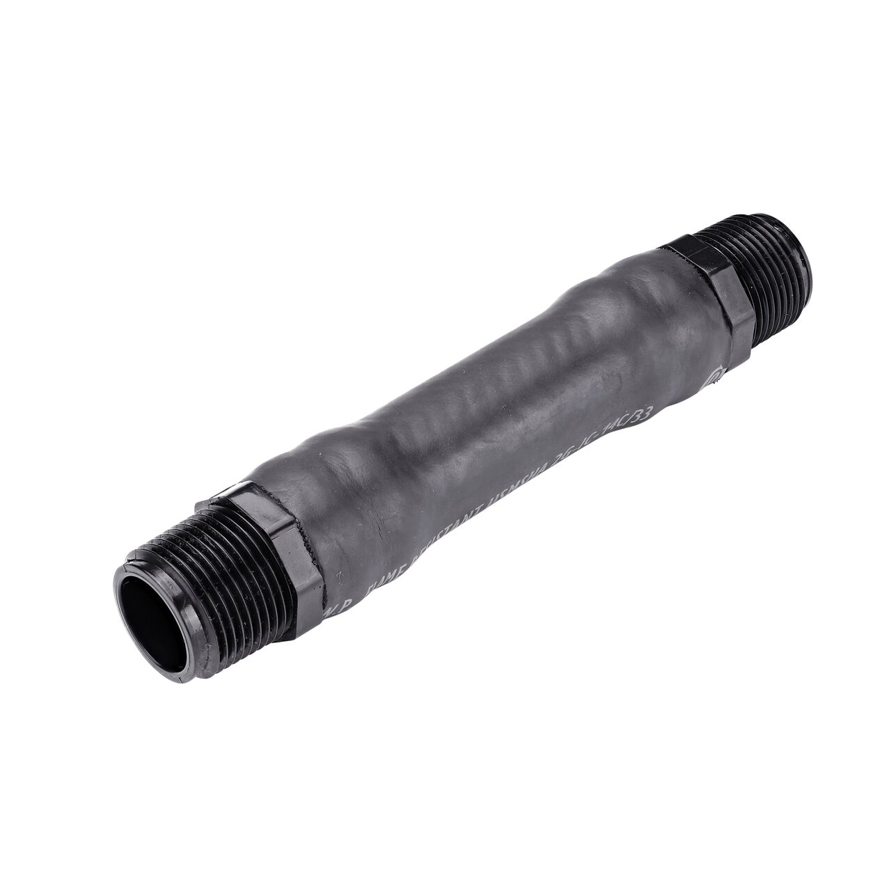 The NDS 3/4 in. IPS MPT Flexible Riser has a flexible rubber body to prevents riser from breaking under accidental impact (NDS FR-0750-6)
