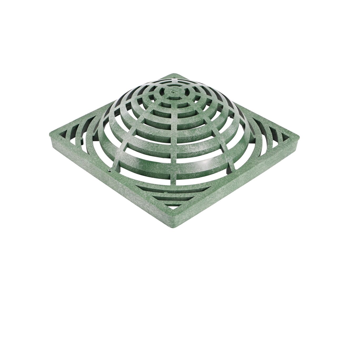 Hero Shot of Green Plastic Atrium 12 in. Square Catch Basin Drain Grate (NDS 1280)