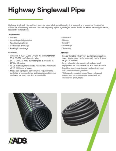Highway Pipe Product Sheet