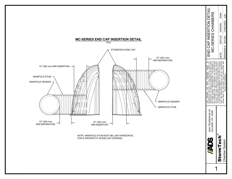 StormTech MC-Series End Cap Insertion