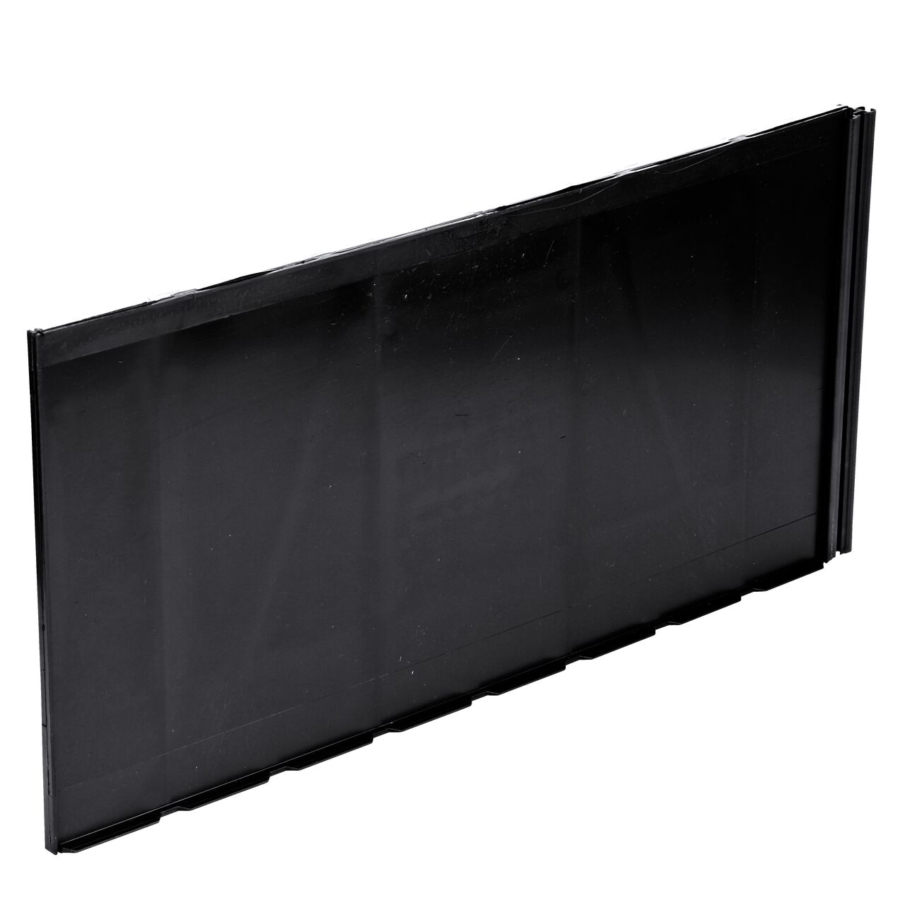 Backside view of the 12 in. deep NDS Root Barrier Panel (NDS EP-1250) shows the Anchor Lock external flanges at the base of the product
