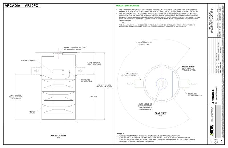 Arcadia 10 Concrete Manhole Detail