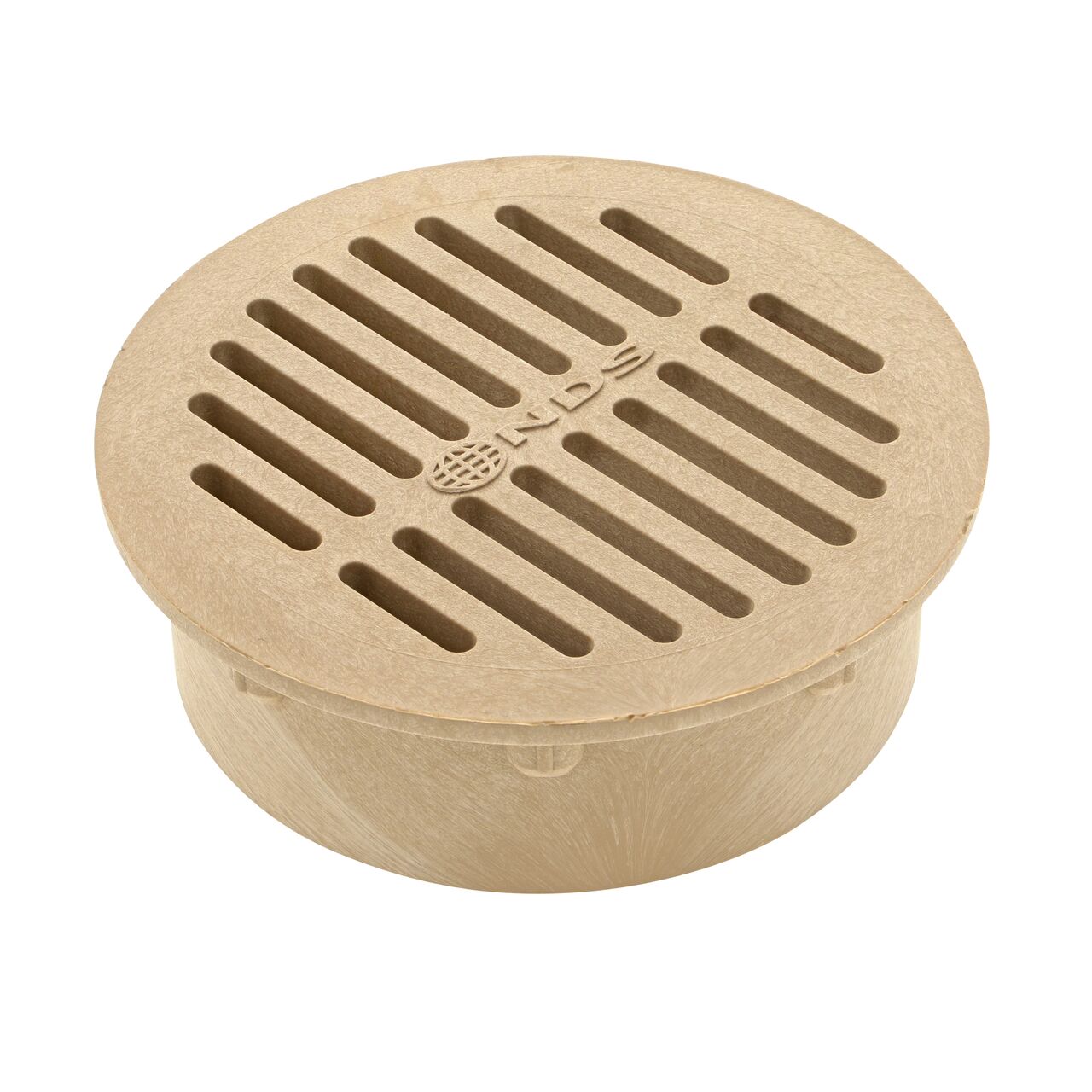 NDS 6 in. Round Grate made of sand plastic fits 6 in. drain pipes (NDS 60S)