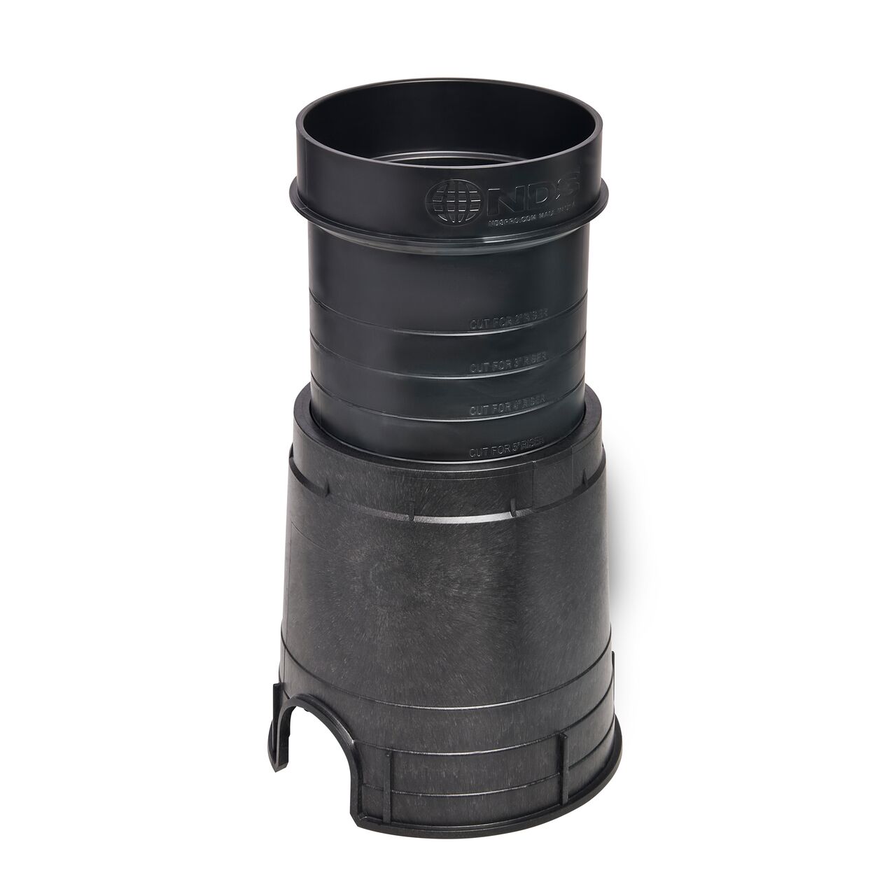 The new NDS 6 in. Standard Series Black Valve Box (NDS 2107B) works with the NDS 6 in. Spee-D® Riser (NDS 101R) which can be cut down to size for additional height requirements