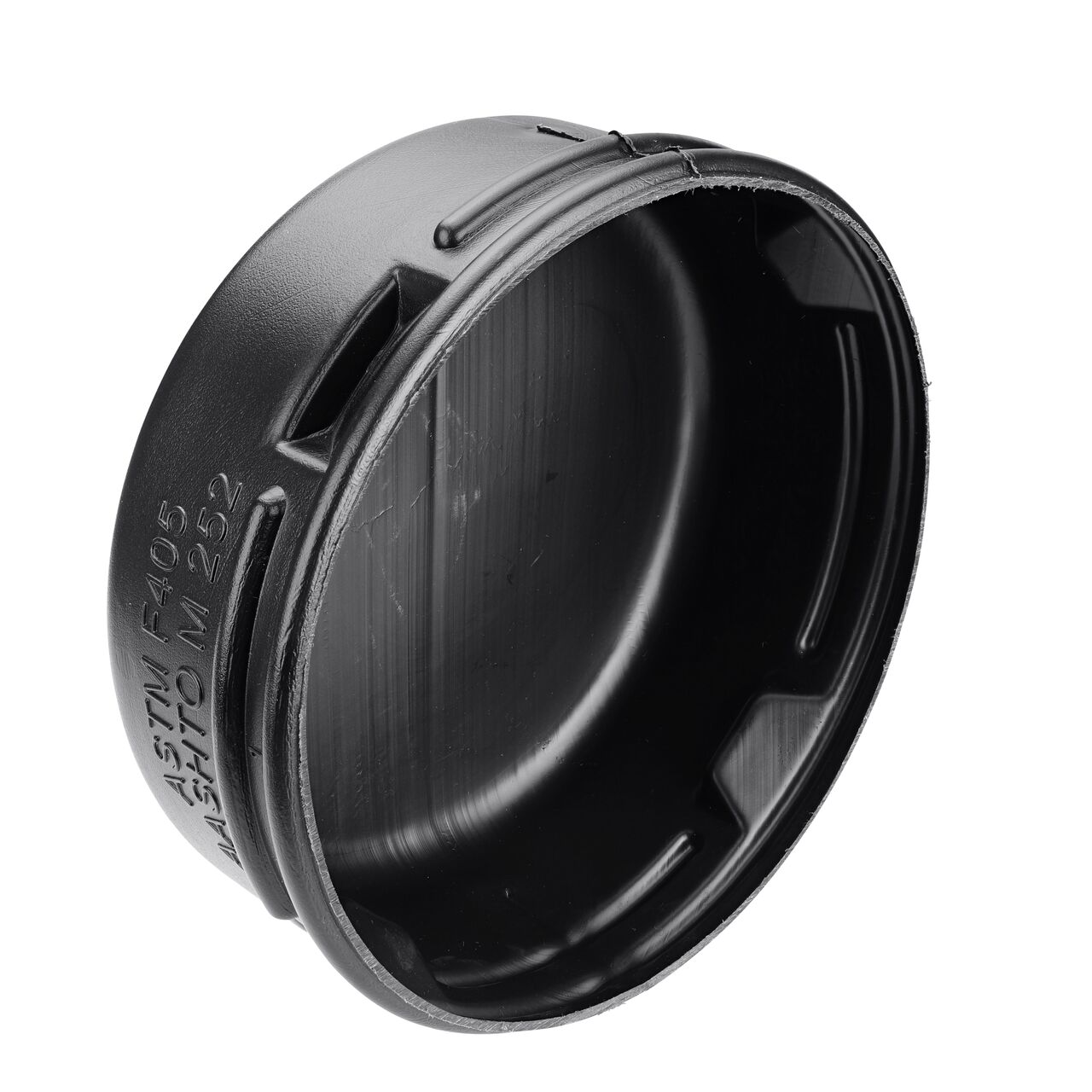 Alternate view on the flat end of the 6 in. High-Density Polyethylene Corrugated End Cap (NDS 6C06)