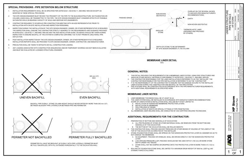 Pipe Under Structure Detail
