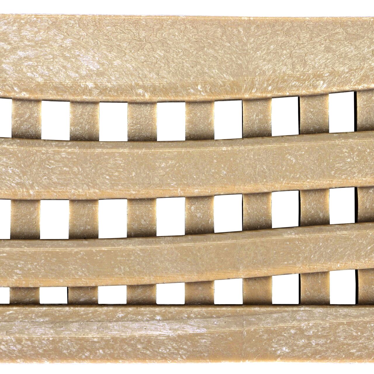 Top down view of the Decorative Wave Sand Plastic Mini Channel™ Drain Grate (NDS 555S)