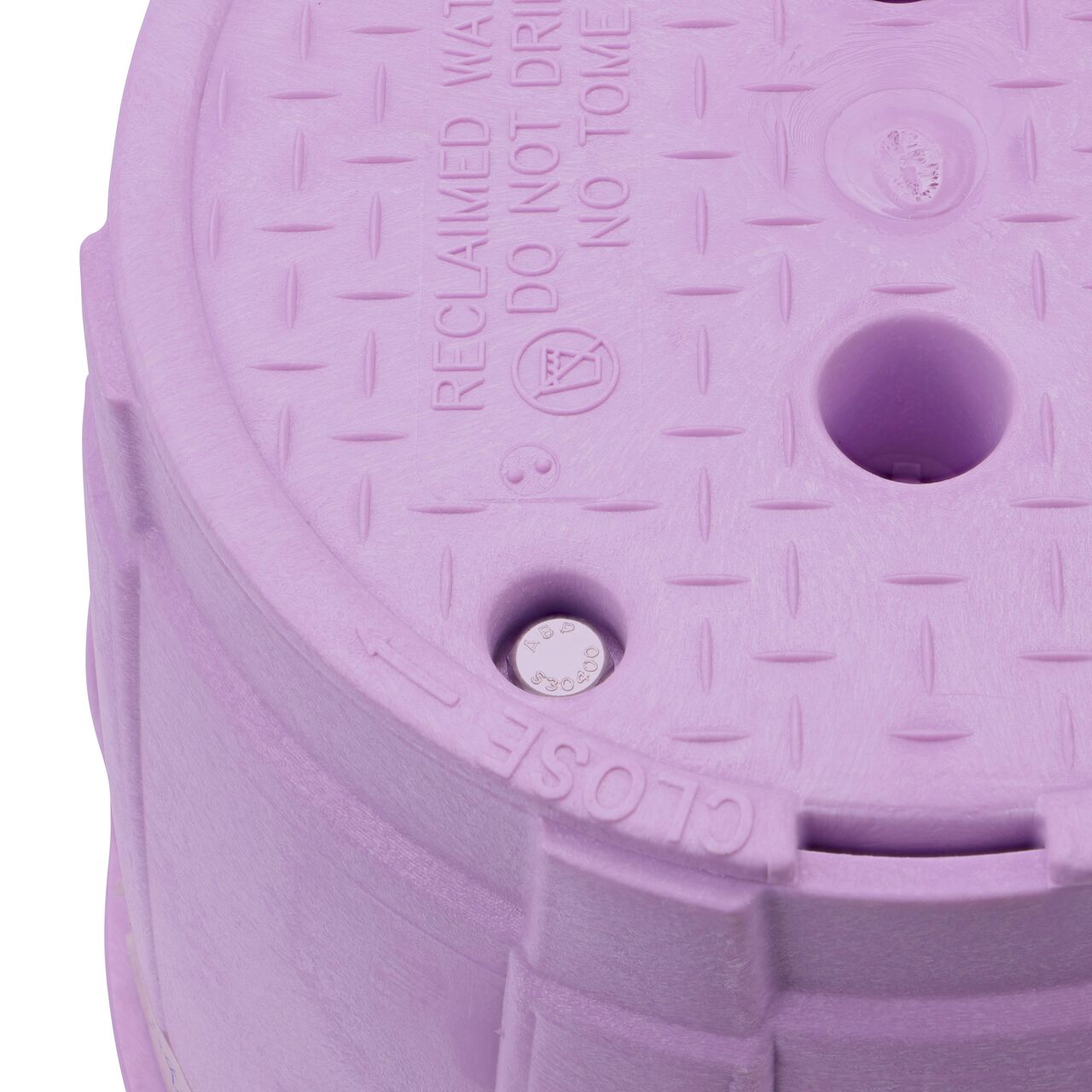 The valve box lid and bolt securely in place on the NDS 10 in. Round Pro-Spec® Series Purple Box and Purple Reclaimed Water Cover (NDS 312PBCBR) keeping components protected against the elements, foot traffic, lawn care equipment, and potential vandalism while keeping them out of sight