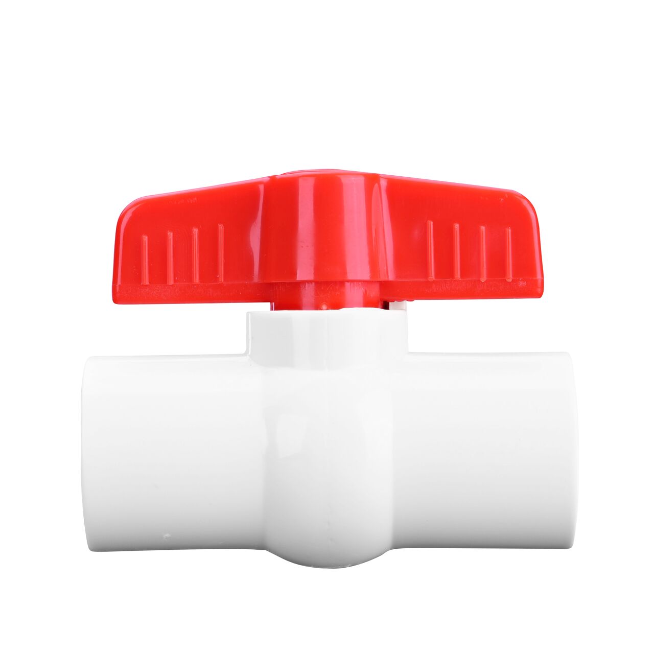 NDS PVC IPS Ball Valve is  leak-resistant valve connects two 1/2 in. FPT Sch. 40 pipe ends in an irrigation or other pressurized system and helps prevent costly property damage, pipe corrosion, and system issues (NDS E1320-05)