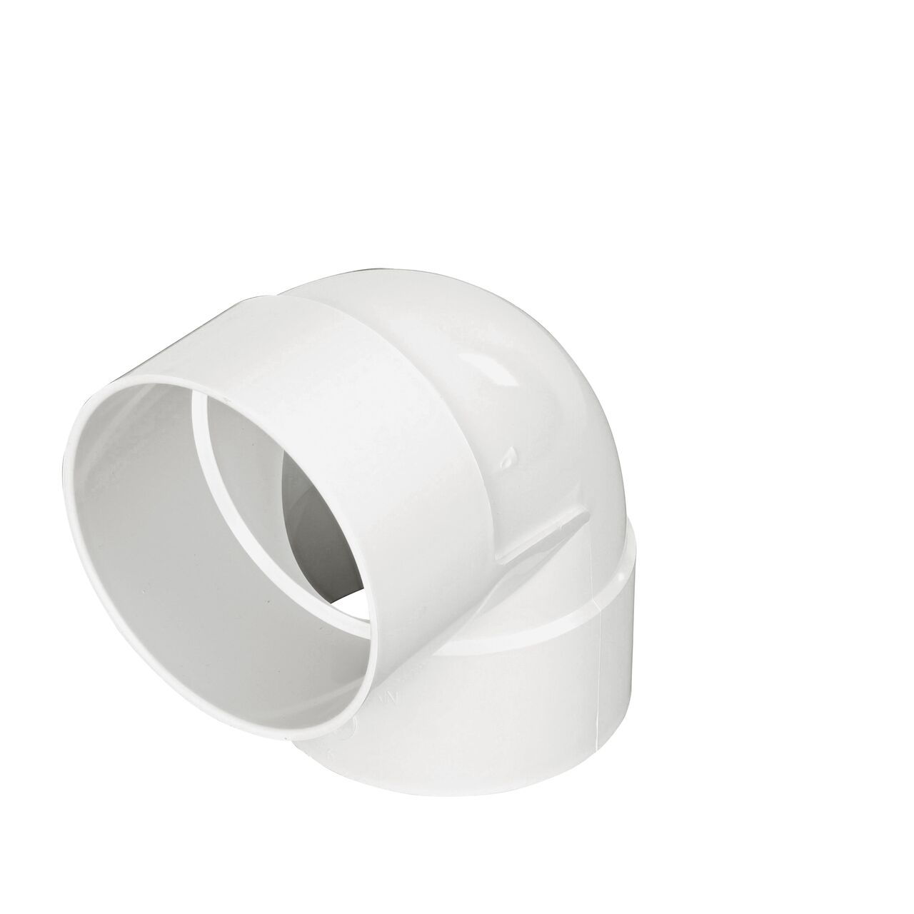 PVC 90° elbow, connects 6 in. Sewer and Drain pipes, Hub X Hub connection (NDS 6P02)