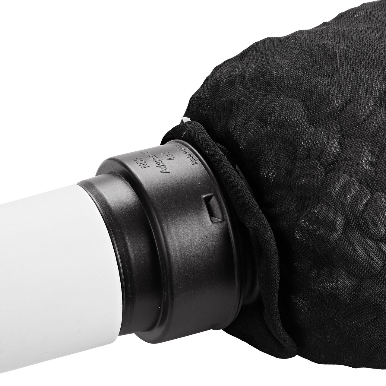 NDS EZflow® Gravel-Free French Drain System with 4 in. Slotted Pipe & Engineered Aggregate (NDS EZ-1001F) connected to 4 in. S&D Pipe