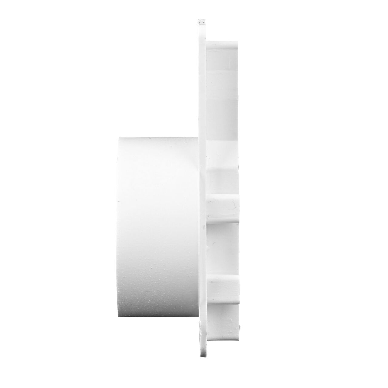 Side View of the NDS White Micro Channel™ Drain End Outlet (NDS 8461)