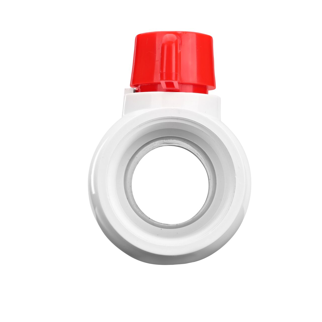 NDS 2 in. PVC IPS Ball Valve direct water flow one-way through pipes when the ball valve opens that is perfect for pool and spa, irrigation, and plumbing installations (NDS E1320-20)