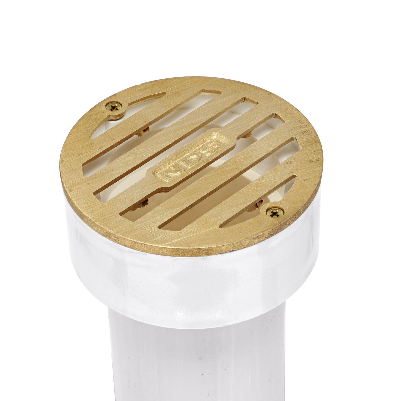 NDS 3 in. Round Grate with Collar installed on 2 in. Sewer and Drain Pipe (NDS 909B*, NDS 909B)