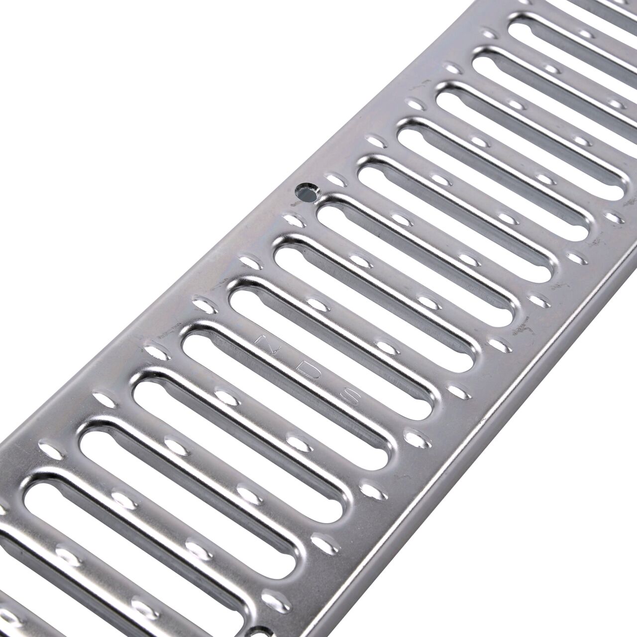 Closeup view of the NDS Spee-D® Galvanized Steel Channel Drain Grate (NDS 254)