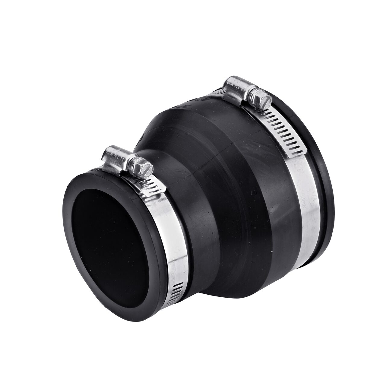 The NDS 3 in. X 2 in. flex coupling connects two cast iron/sewer and drain or DWV/copper/steel/lead pipes (NDS 56-32)