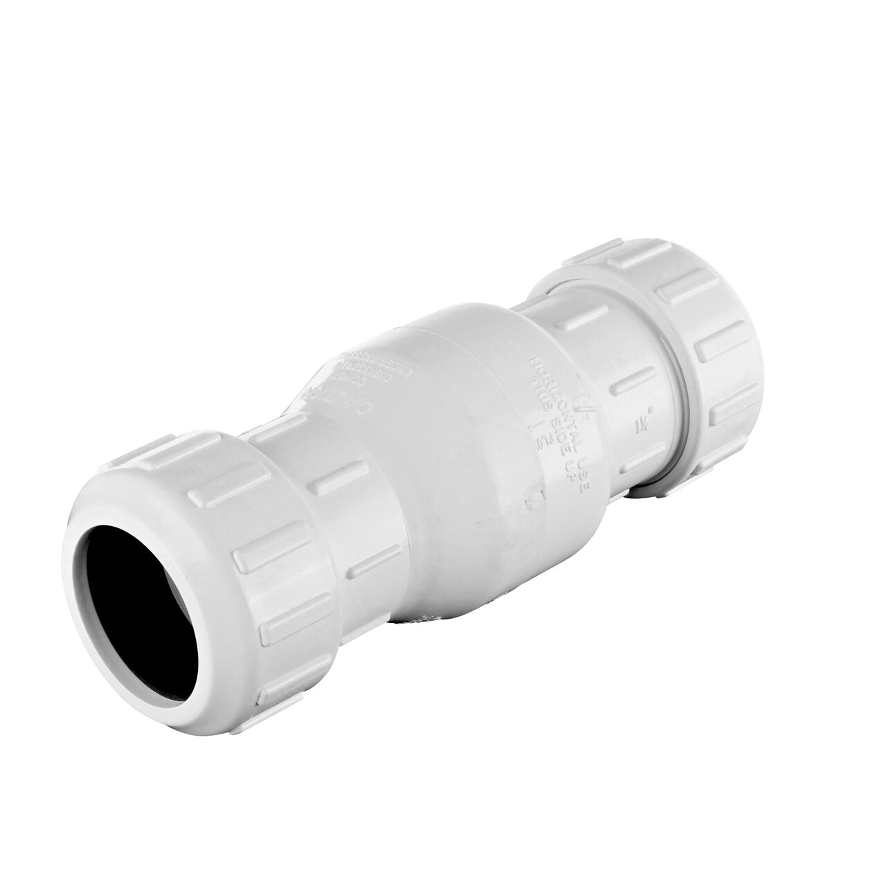 NDS White 1-1/2 in. PVC Compression Swing Check Valve (NDS 1500-15)