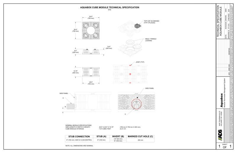 Technical Specifications Aquabox Cube Module