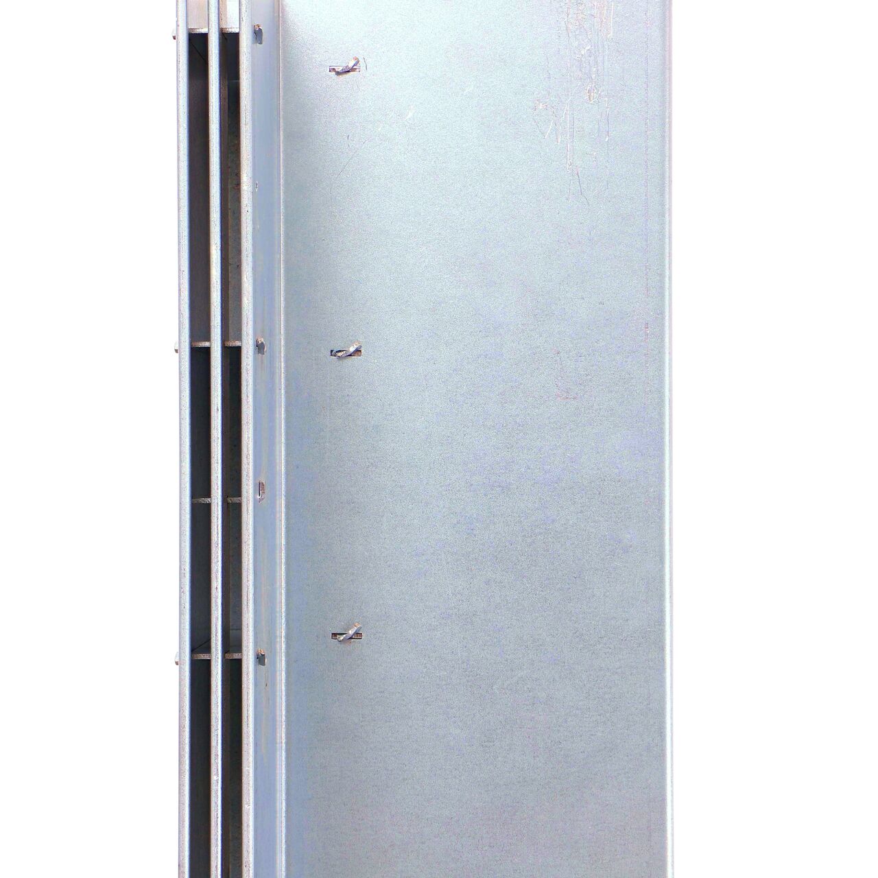 Top Down Closeup View of NDS Dura Slope 4ft. Slot Top Stainless Steel Channel Grate (NDS DS-SS-ST1000)