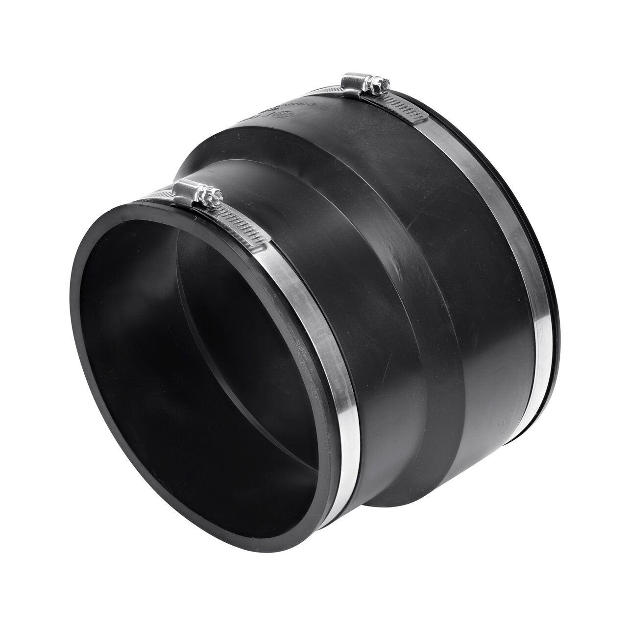 The NDS 6 in. flex coupling connects clay pipe to cast iron/sewer & drain or DWV pipes and are to be used in non-pressurized utility and plumbing applications (NDS 02-66)