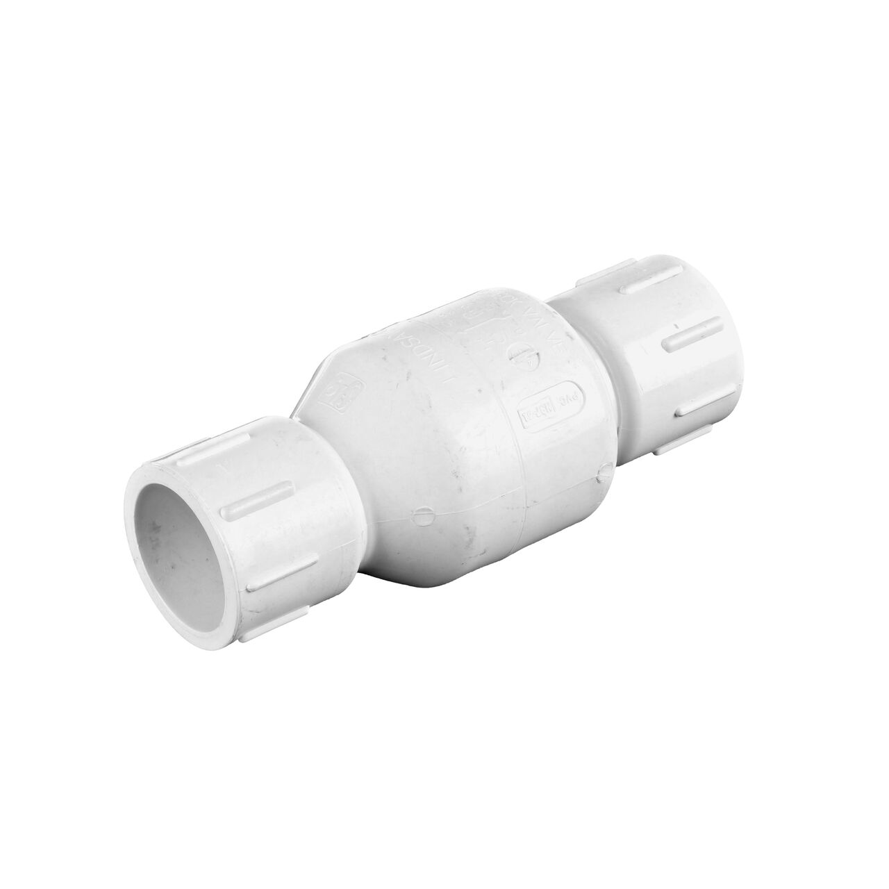 NDS White 2 in. IPS Slip by Slip end PVC Adjustable Spring Check Valve with 4-1/4-17 lb. Spring (NDS 1225-10)
